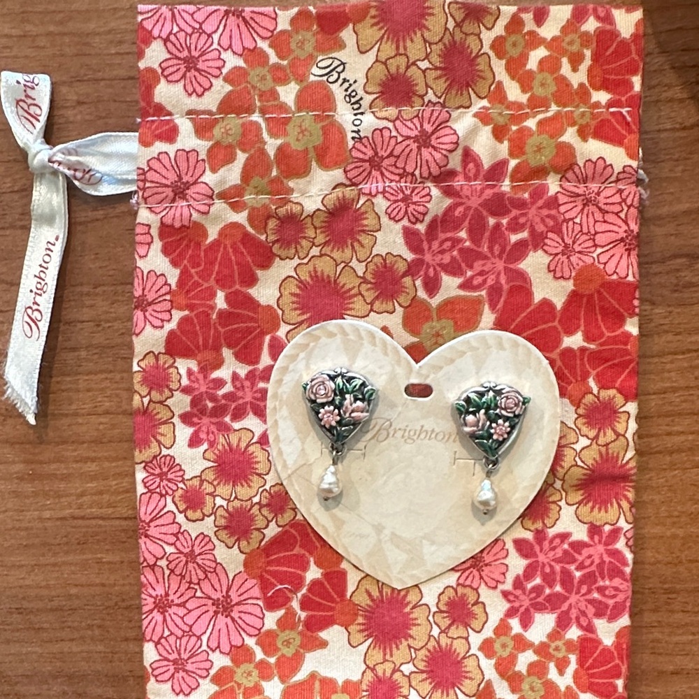 Brighton Pink and Green Floral Earrings